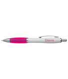 Focus balpen | Witte houder | Gekleurde grip · Sublimatie · Roze (Nash)