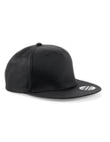 Beechfield 5 Panel Snapback Rapper Cap - Black