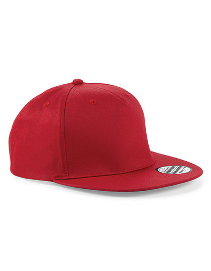 Beechfield 5 Panel Snapback Rapper Cap - Classic Red