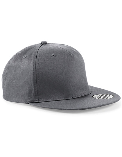 Beechfield 5 Panel Snapback Rapper Cap - Graphite Grey