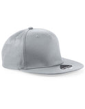 Beechfield 5 Panel Snapback Rapper Cap - Light Grey