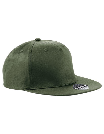 Beechfield 5 Panel Snapback Rapper Cap - Olive Green