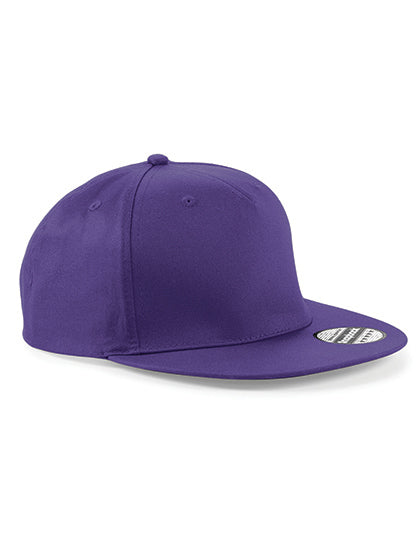 Beechfield 5 Panel Snapback Rapper Cap - Purple