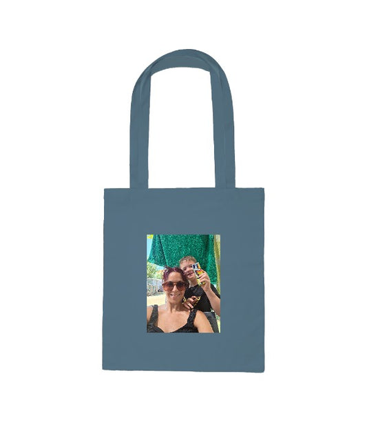 Katoenen Draagtas – 140 g/m² - Lange Hengsels (70 cm) · DTF Print tassen · Grijs (7602)