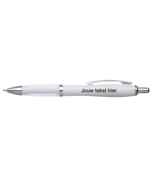 Focus balpen | Witte houder | Gekleurde grip · Sublimatie · Wit (Nash)