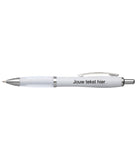 Focus balpen | Witte houder | Gekleurde grip · Sublimatie · Wit (Nash)