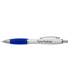 Focus balpen | Witte houder | Gekleurde grip · Sublimatie · Blauw (Nash)