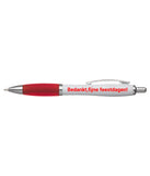Focus balpen | Witte houder | Gekleurde grip · Sublimatie · Rood (Nash)