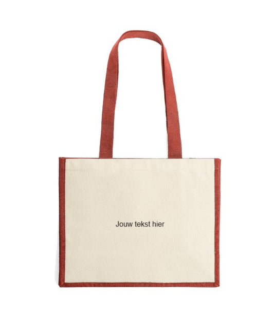 Jute & Canvas Shopper · DTF Print tassen · Rood (7110)