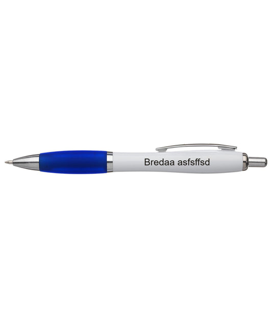 Focus balpen | Witte houder | Gekleurde grip · Sublimatie · Blauw (Nash)
