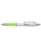 Focus balpen | Witte houder | Gekleurde grip · Sublimatie · Lichtgroen (Nash)