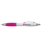 Focus balpen | Witte houder | Gekleurde grip · Sublimatie · Roze (Nash)