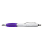 Focus balpen | Witte houder | Gekleurde grip · Sublimatie · Paars (Nash)