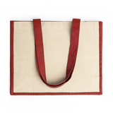 Jute & Canvas Shopper - Rood